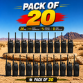 ARK Long-Range Walkie Talkie 16 Channel, Portable Two-Way Radio Set (Black, Pack of 20)