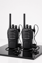 ARK Long-Range Walkie Talkie 16 Channel, Portable Two-Way Radio Set (Black, Pack of 18)